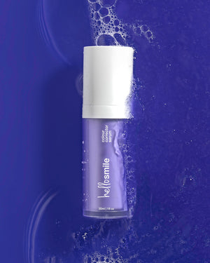 Лилав серум за избелване на зъби